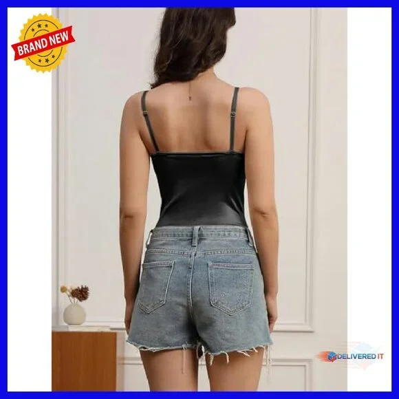 Metallic Shiny Bodysuit Tank Top with Underwire Snap Crotch XS-XXL - Picture 5 of 8